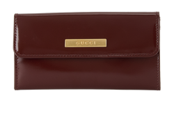Gucci KeyChain Wallet, Patent, Brown, MII, 3*